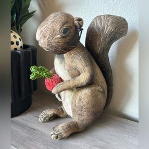 John Derian 11” Squirrel Decorative Pillow NWT